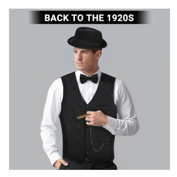 Gatsby 1920 Costume Men Gatsby Costume Set Men Size XXL - Picture 4 of 16